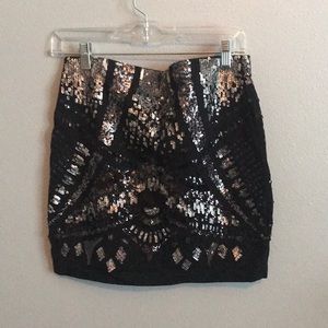 Express sequin skirt
